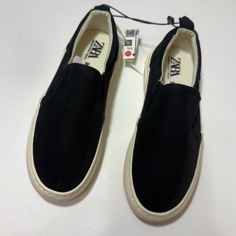 ZARA Unisex Slip-On Canvas Sneakers | Kids EU 30 / US 12 | *NWT* - Picture 4 of 14